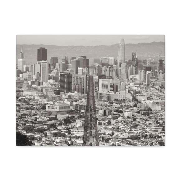 San Francisco Black And White Skyline Canvas Artwork Breathtaking Stunning Citys